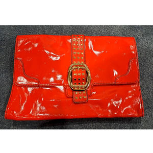 Jessica Simpson Clutch bag Red with Gold Detaild